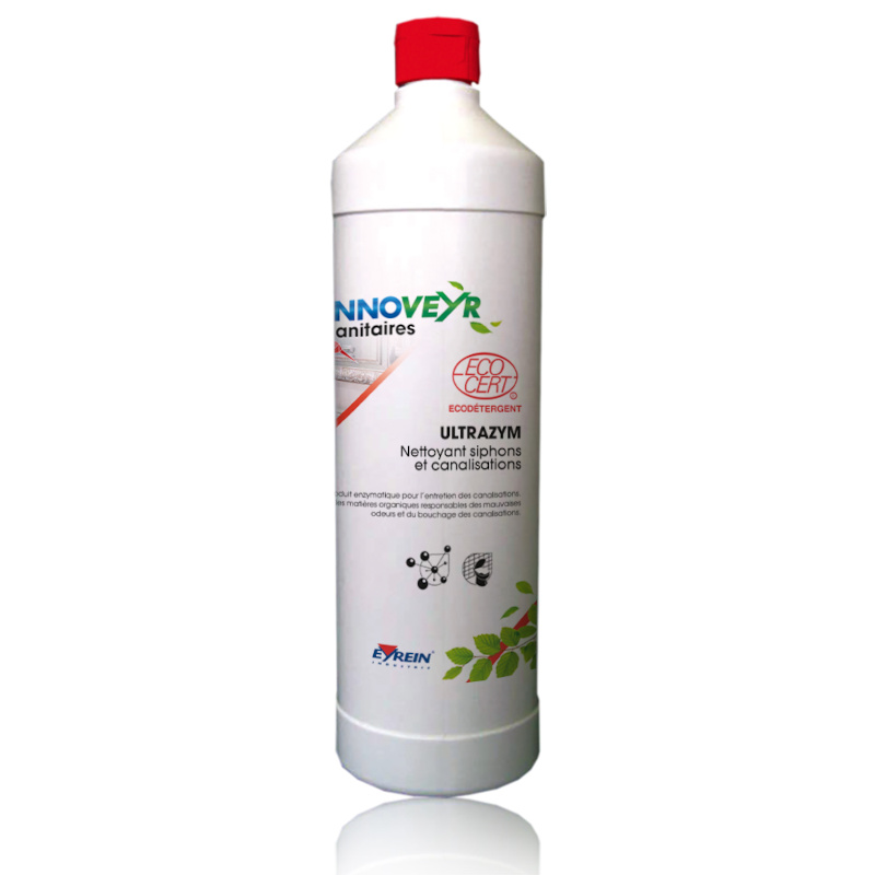 ULTRAZYM 1L - Nettoyant et entretient des siphons et canalisations - ECOCERT